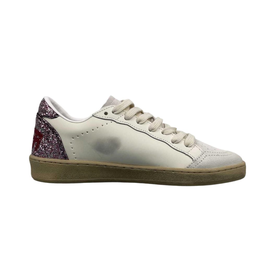 Golden Goose Ball‑Star Burgundy Star Dark Purple Glitter Heel OKLU2026163