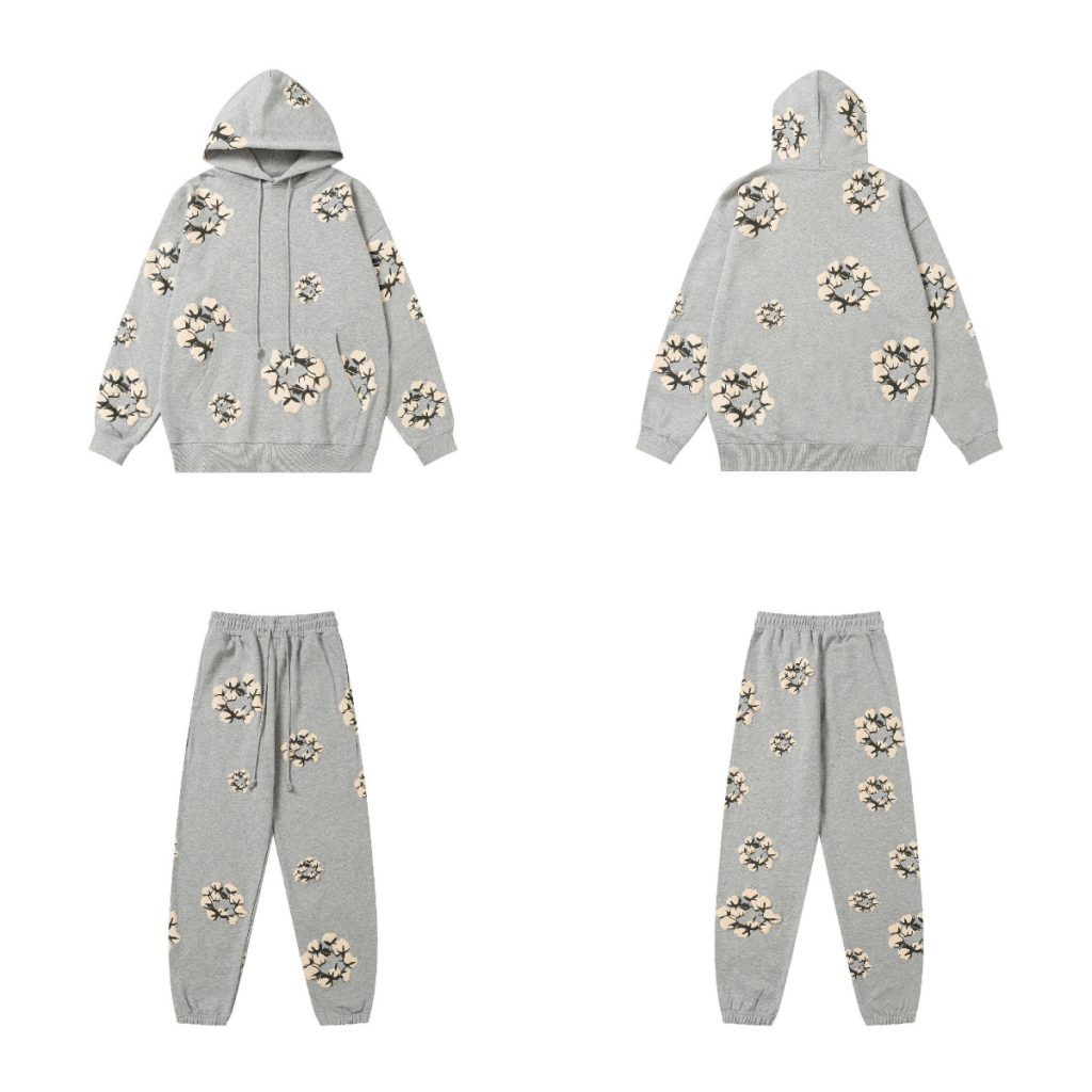 Denim Tears x Cactus Plant Flea Market Cactus Tears Hoodie Set Grey OKLU20261652
