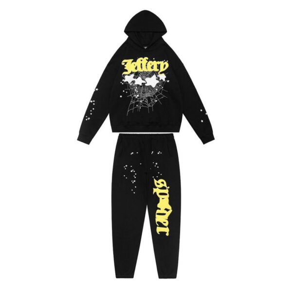 Sp5der Jeffery Hoodie & Sweatpant Set Black OKLU20261653