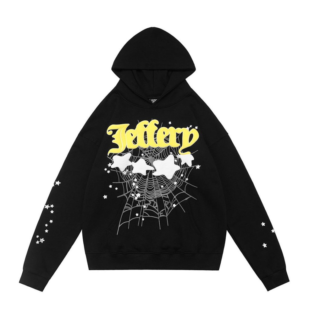 Sp5der Jeffery Hoodie & Sweatpant Set Black OKLU20261653