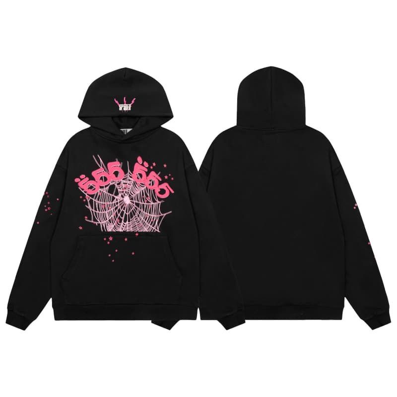 Sp5der Angel Number Hoodie & Sweatpant Set Black Blue OKLU20261656