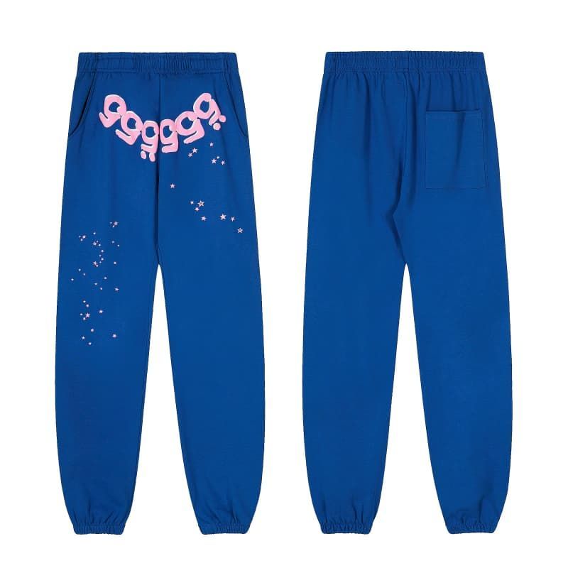 Sp5der Angel Number Hoodie & Sweatpant Set Black Blue OKLU20261656
