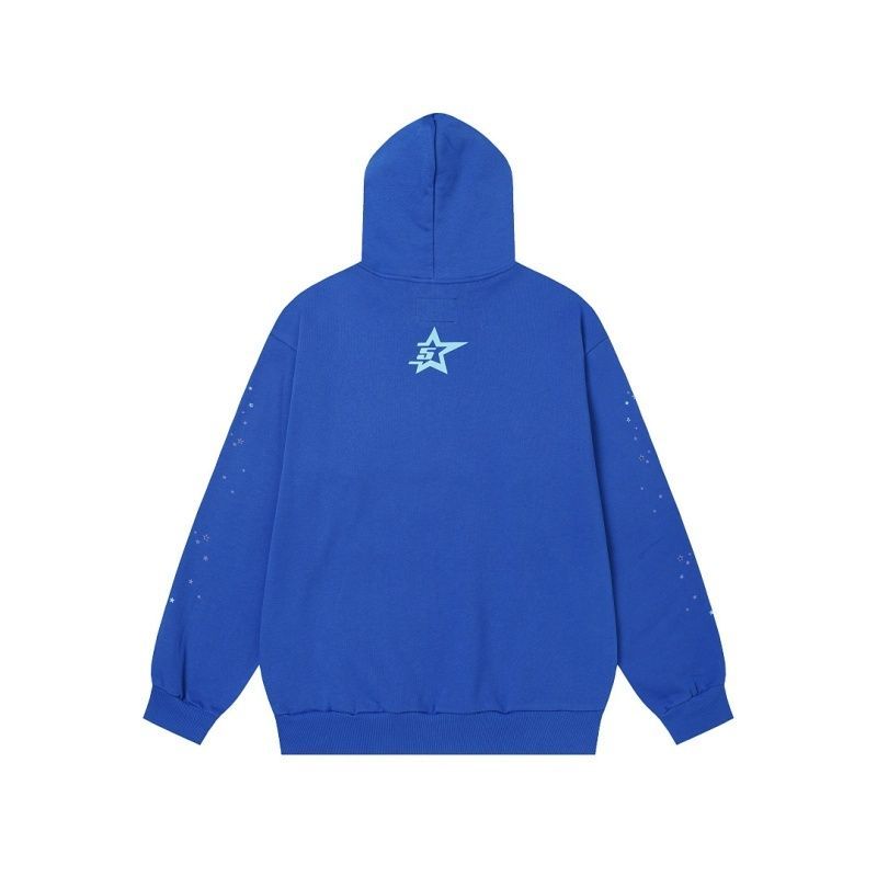 Sp5der Punk V2 Hoodie & Sweatpant Set Black/Blue OKLU20261658
