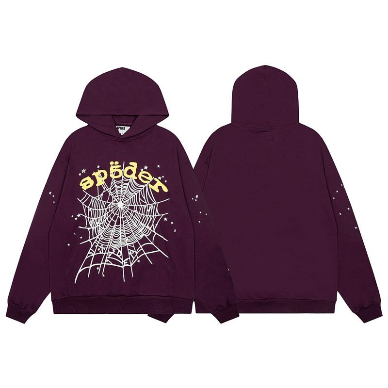 Sp5der letter spider web tracksuit purple OKLU20261659