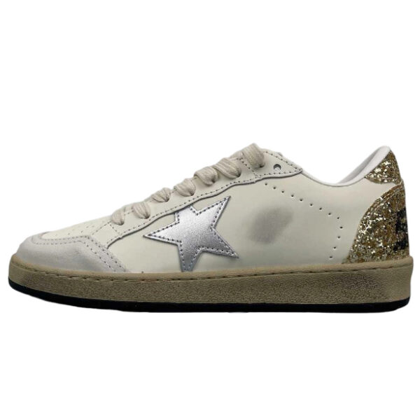 Golden Goose Ball‑Star Silver Star Gold Glitter Heel OKLU2026165