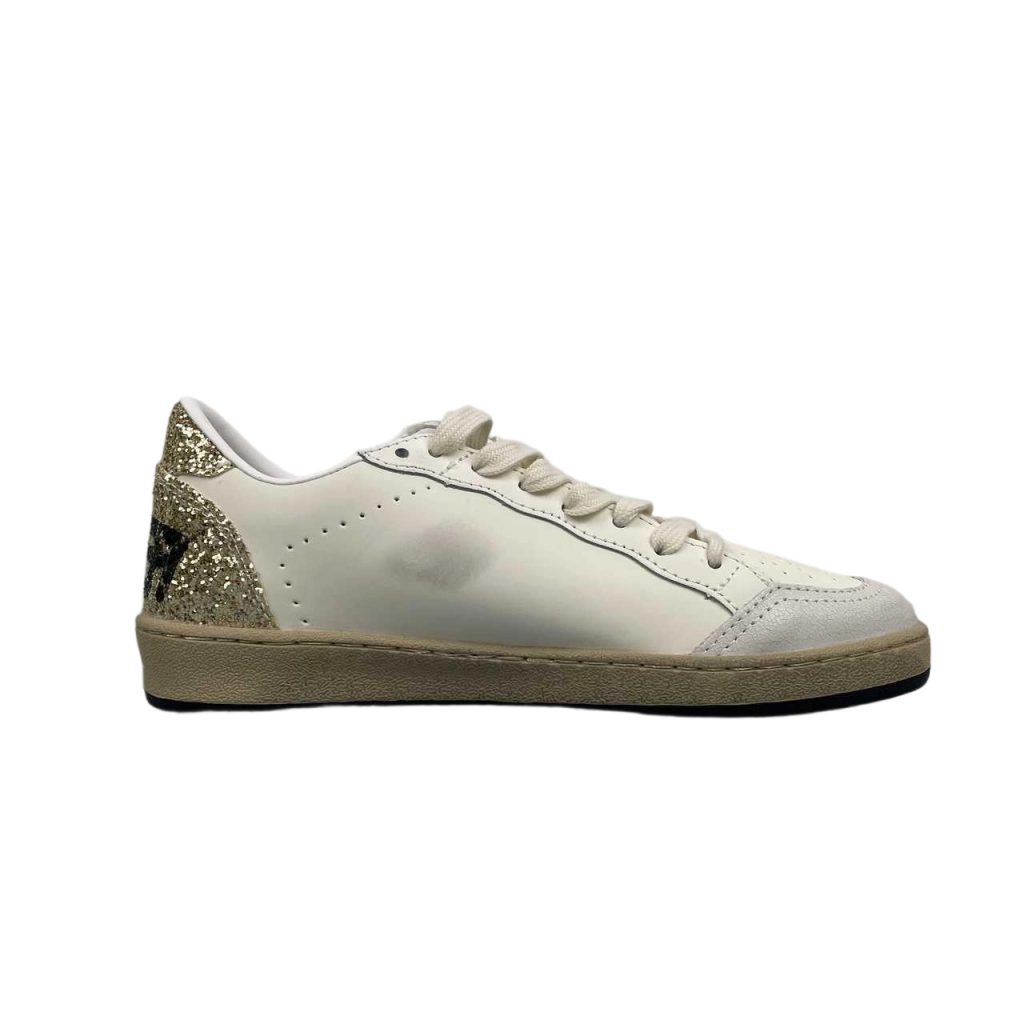 Golden Goose Ball‑Star Silver Star Gold Glitter Heel OKLU2026165