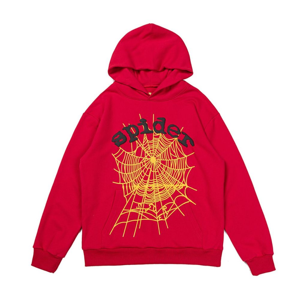 Sp5der letter spider web tracksuit dark red OKLU20261660