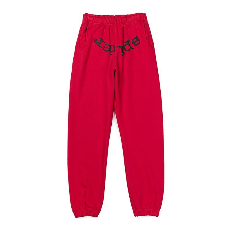 Sp5der letter spider web tracksuit dark red OKLU20261660