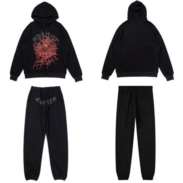 Sp5der letter spider web tracksuit black OKLU20261661