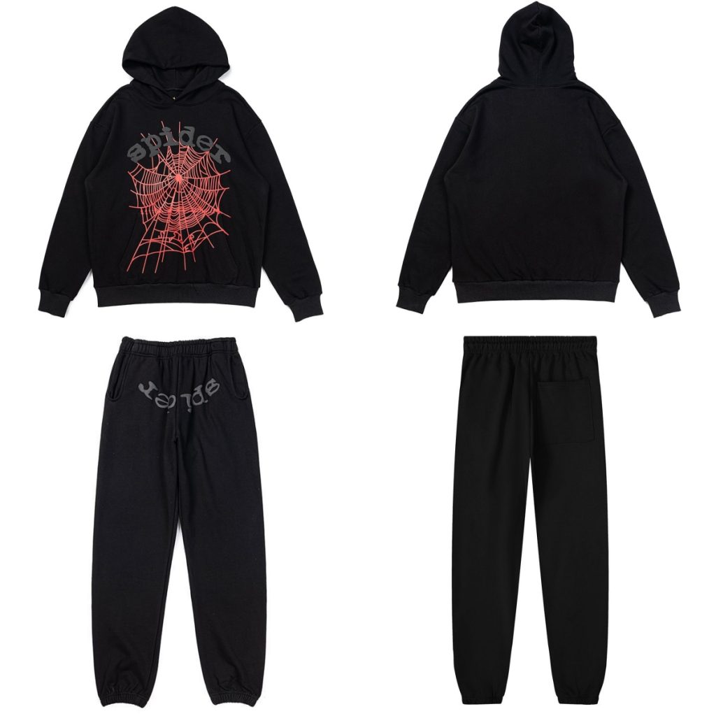 Sp5der letter spider web tracksuit black OKLU20261661