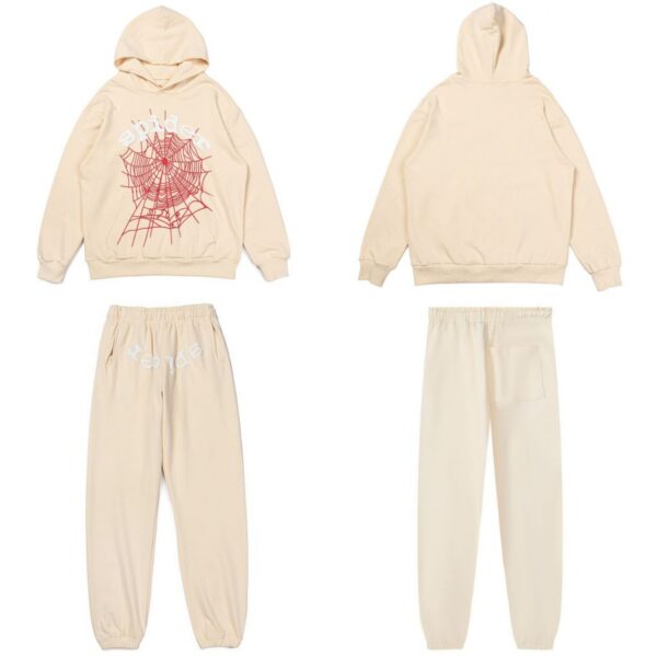 Sp5der letter spider web tracksuit apricot OKLU20261662