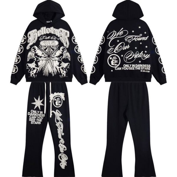 Hellstar Black Hoodie Pullovers Casual set OKLU20261668