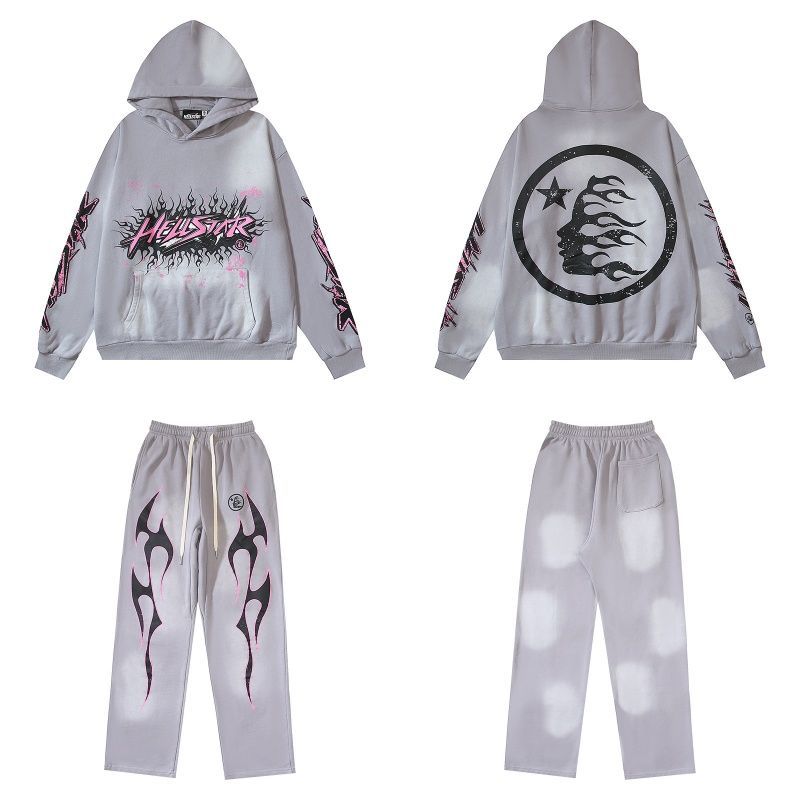 Hellstar Hoodie Flame Grey set OKLU20261670