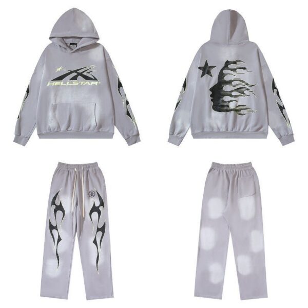 Hellstar Sport Hoodie set Grey OKLU20261671