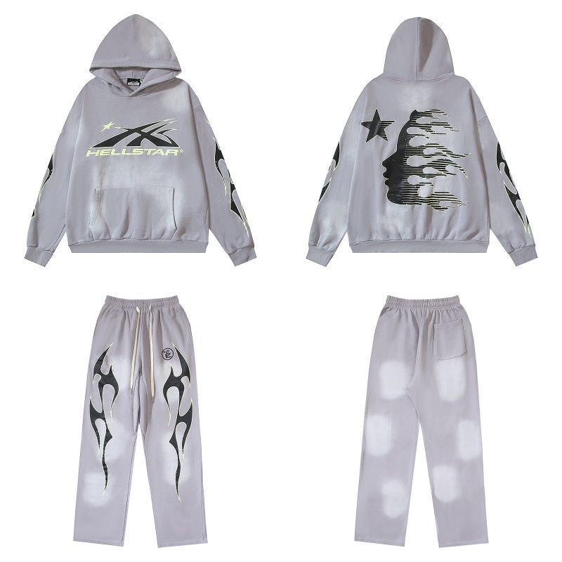 Hellstar Sport Hoodie set Grey OKLU20261671