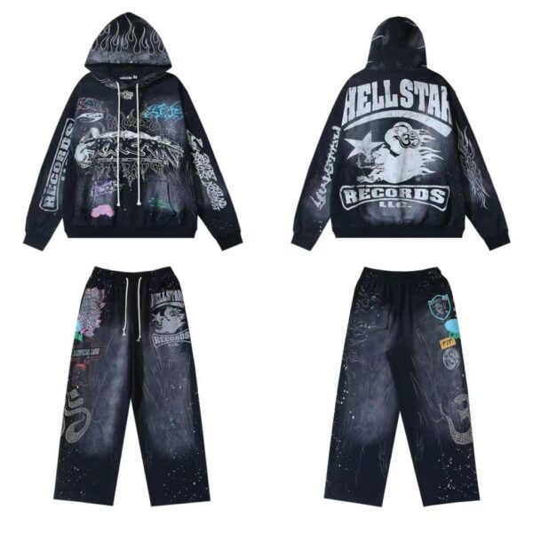 Hellstar Path to Paradise Hoodie Black set OKLU20261672
