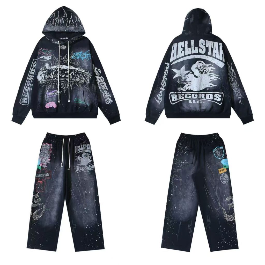 Hellstar Path to Paradise Hoodie Black set OKLU20261672