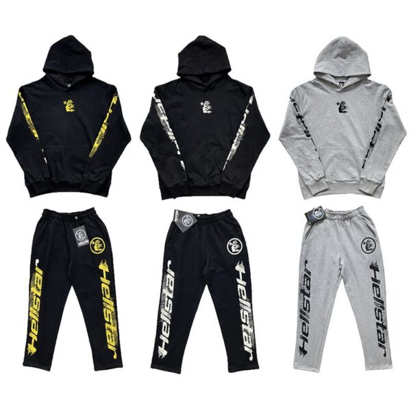 Hellstar Speed Hoodies Black White/Black Yellow/Grey set OKLU20261673