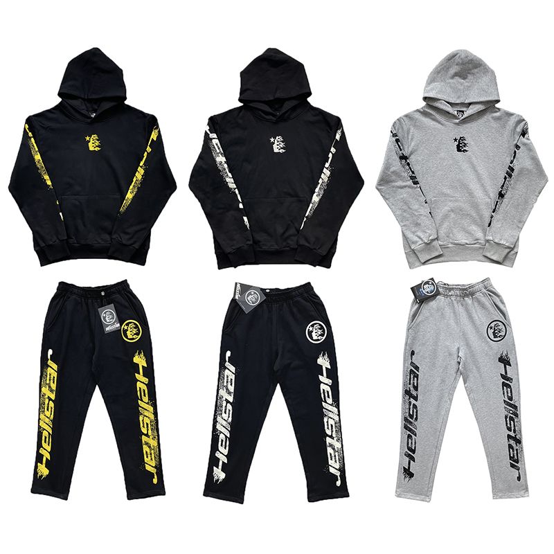 Hellstar Speed Hoodies Black White/Black Yellow/Grey set OKLU20261673