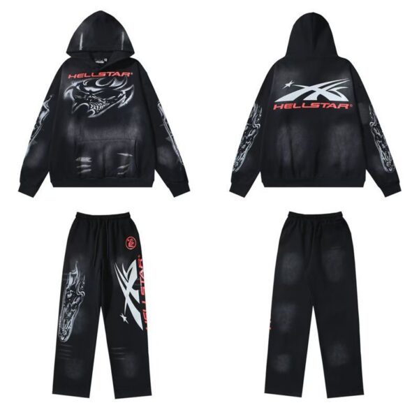 Hellstar Sport Hoodie Black set OKLU20261674