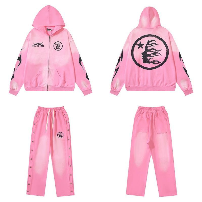 Hellstar Sport Hoodie set Pink OKLU20261679