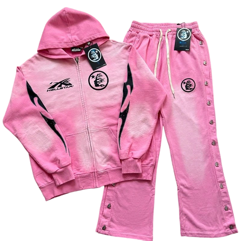 Hellstar Sport Hoodie set Pink OKLU20261679