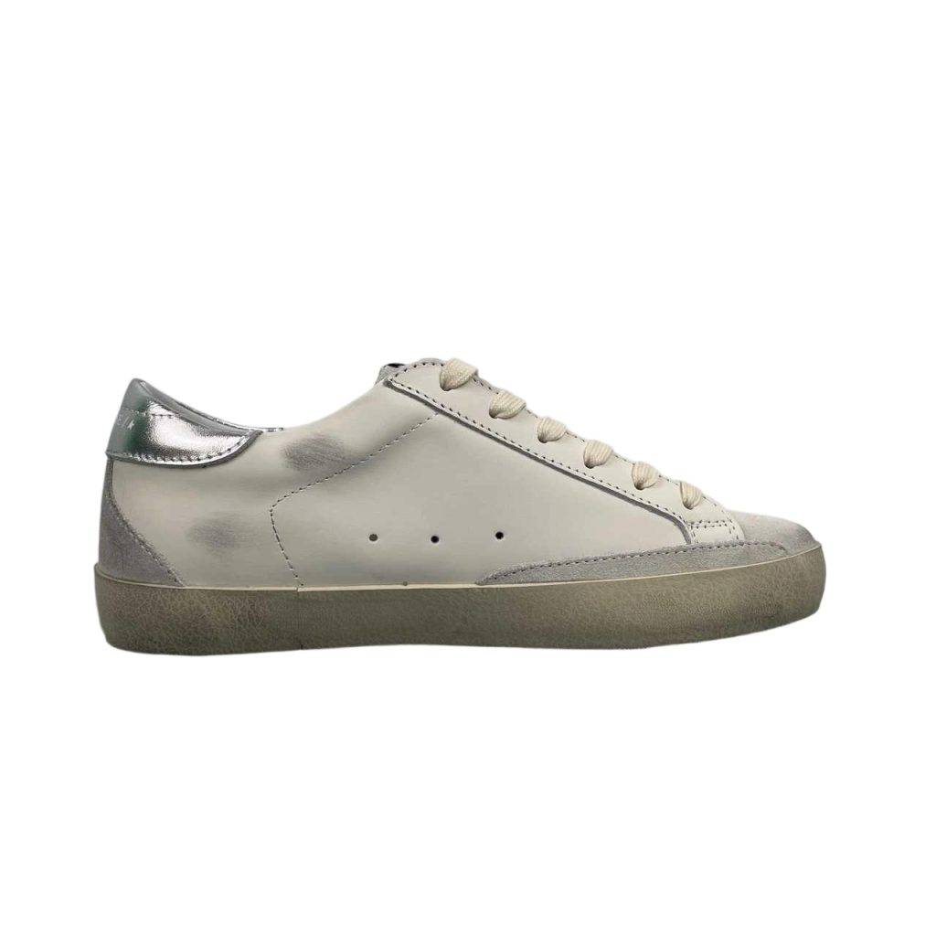 Golden Goose Super Star Black‑Gold Glitter Star Metallic Silver Heel OKLU2026167