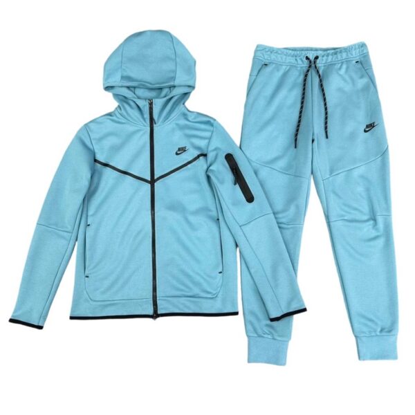 Nike Sportswear Tech Fleece Full-Zip Hoodie & Joggers Set Blue OKLU20261683