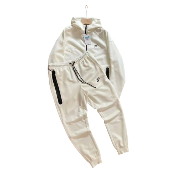 Nike Sportswear Tech Fleece Windrunner Hoodie & Joggers Pant Set White OKLU20261686