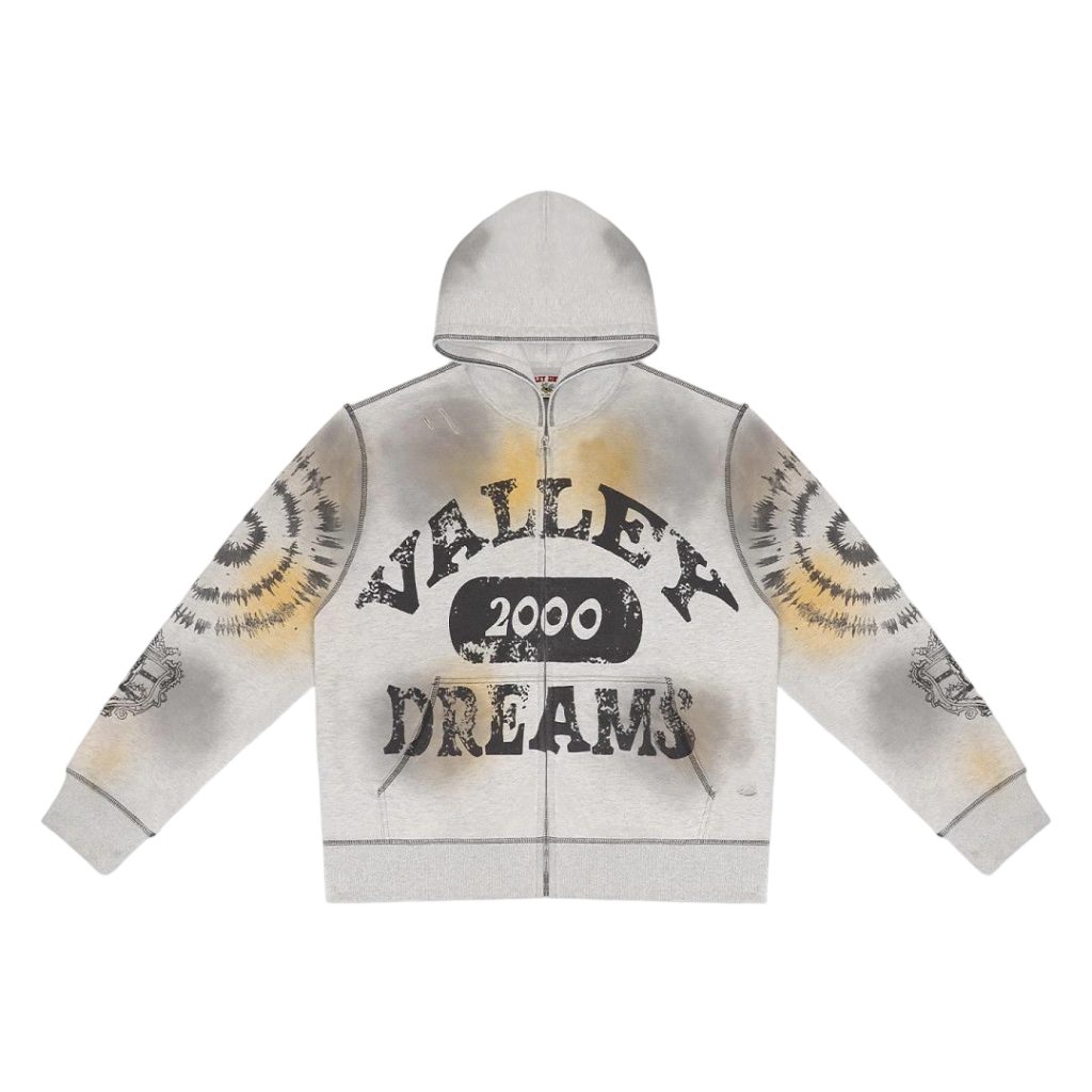 Vale Forever Valley American retro hoodie set gray OKLU20261694