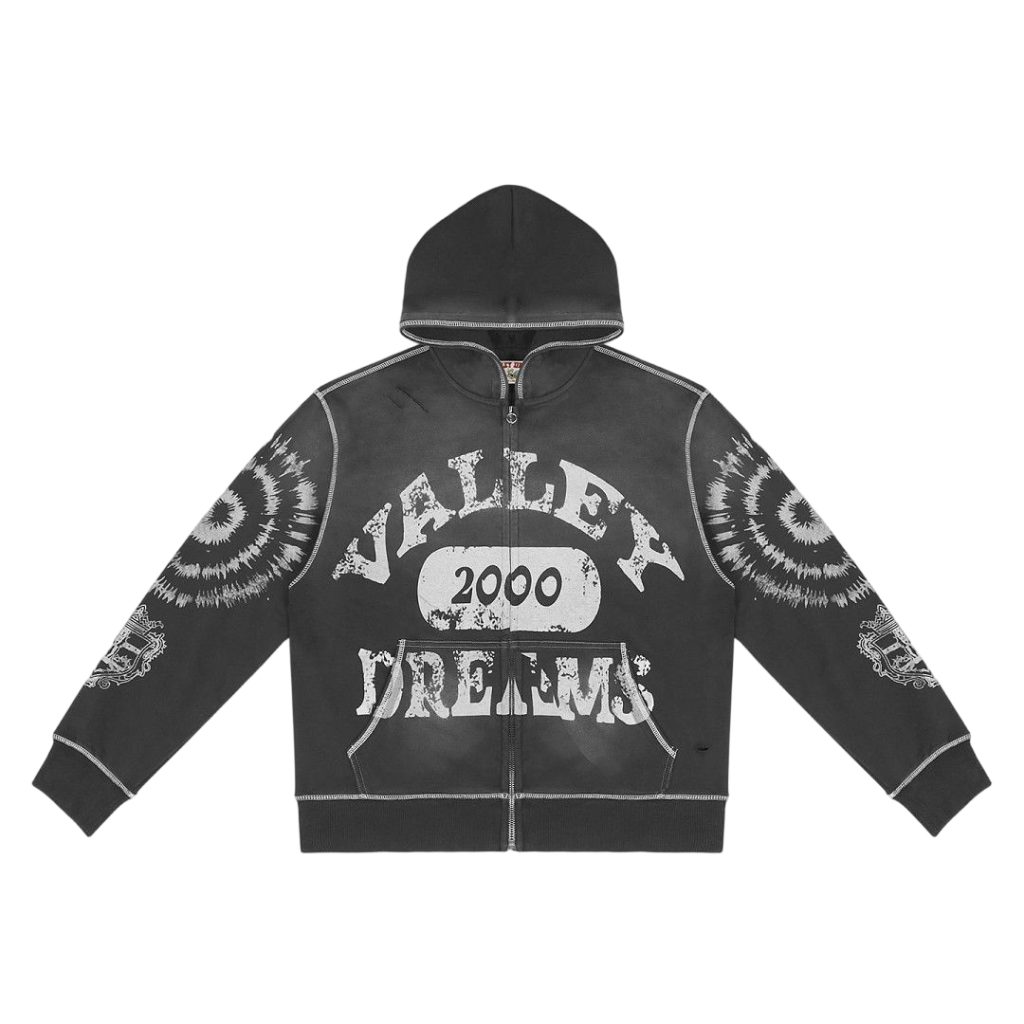 Vale Forever Valley American retro hoodie set Black OKLU20261695