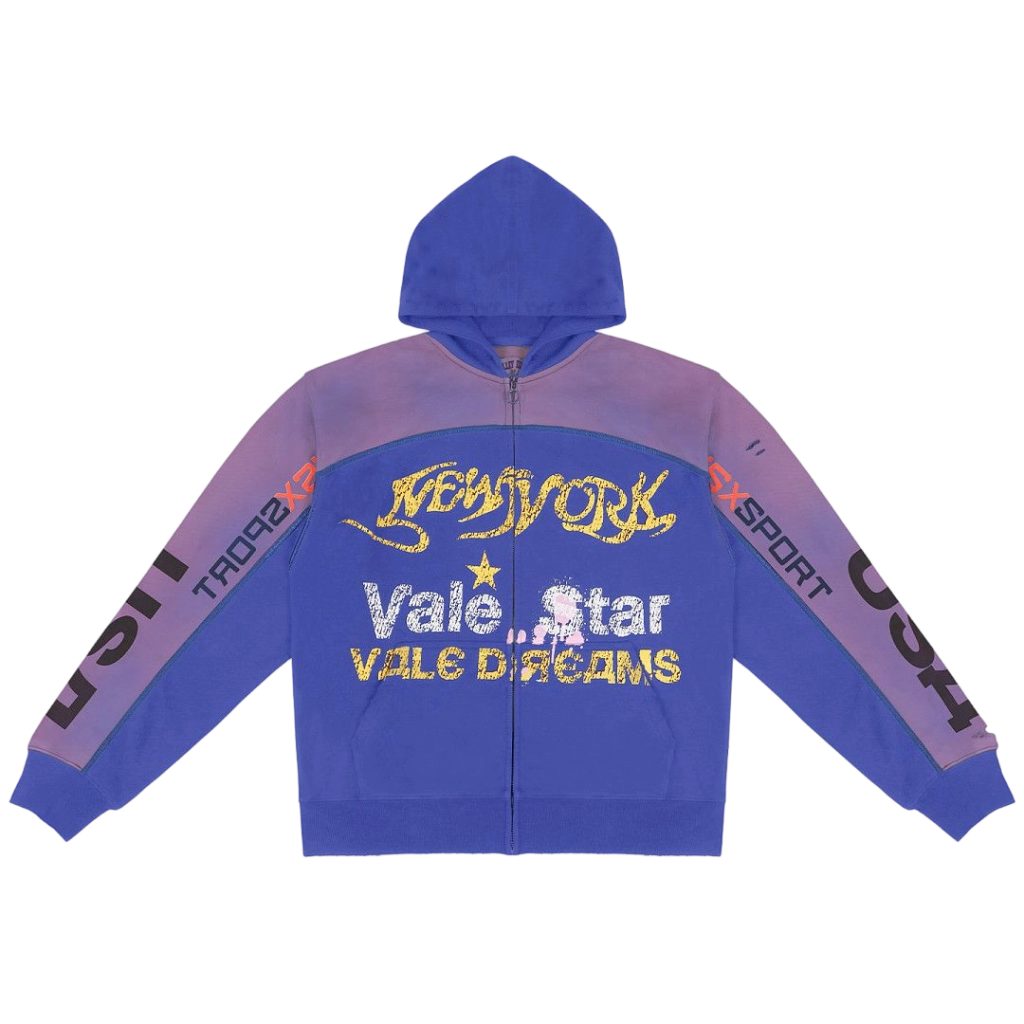 Vale Forever Valley vintage hoodie set in Beige Black/blue purple OKLU20261696