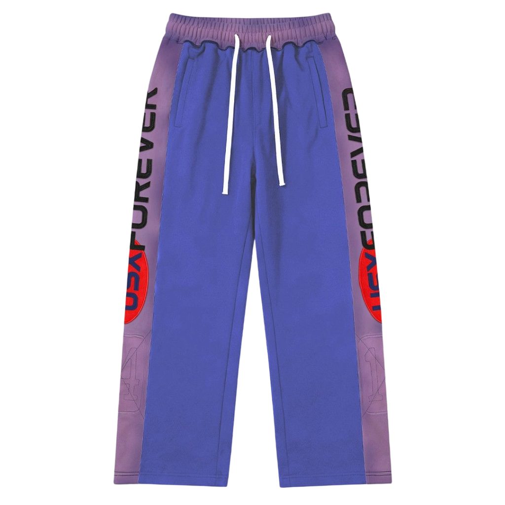 Vale Forever Valley vintage hoodie set in Beige Black/blue purple OKLU20261696