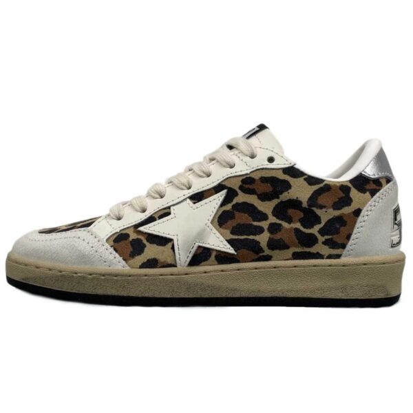 Golden Goose Ball‑Star Off‑White Star Metallic Silver Heel OKLU2026169