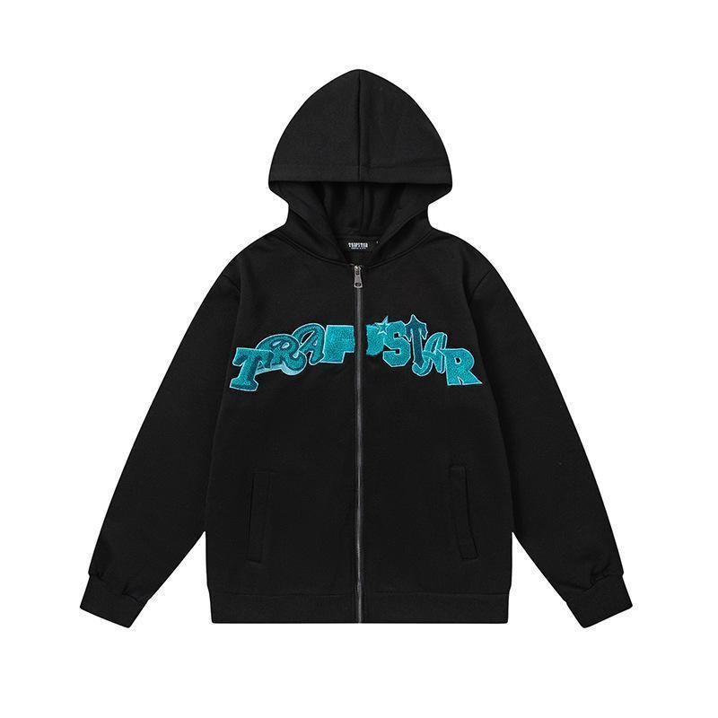 Trapstar Zipper Hoodie Casual Set Black OKLU20261707