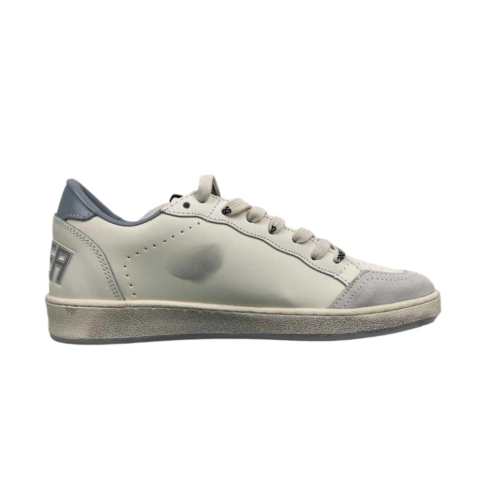 Golden Goose Ball‑Star Metallic Silver Star Dusty Blue Heel OKLU2026170