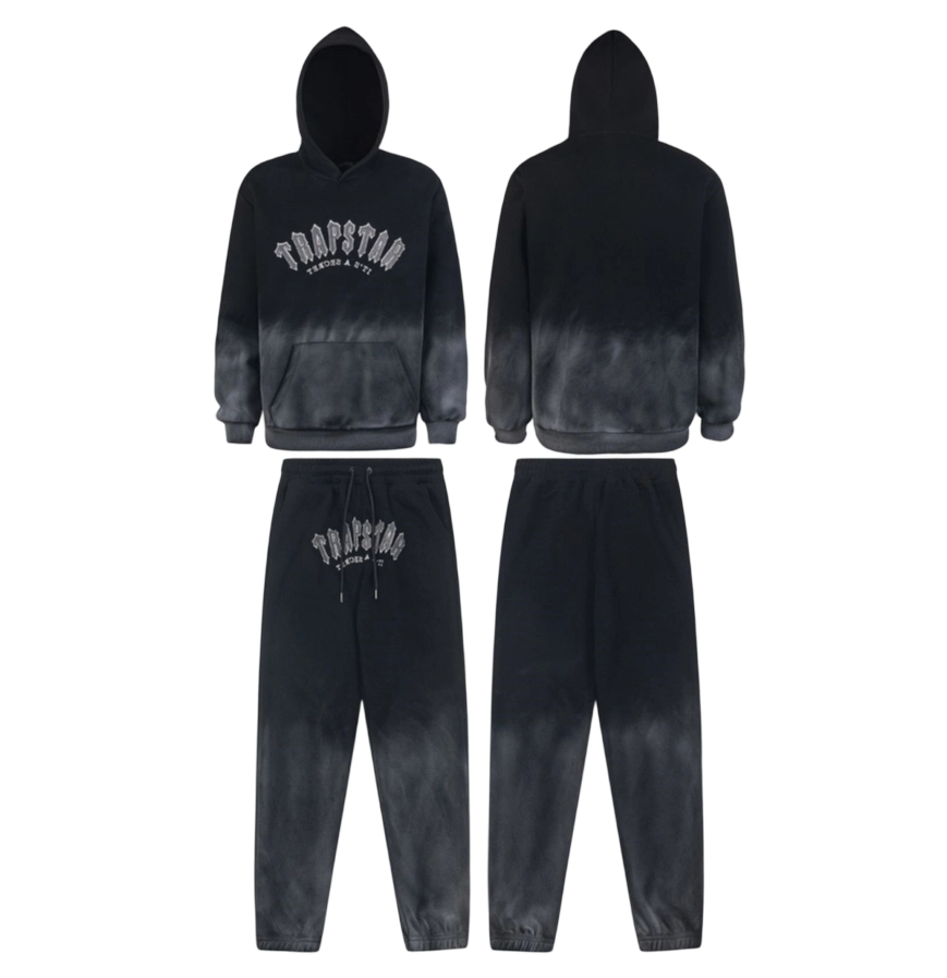 Trapstar letter gradient sports and leisure set black OKLU20261711