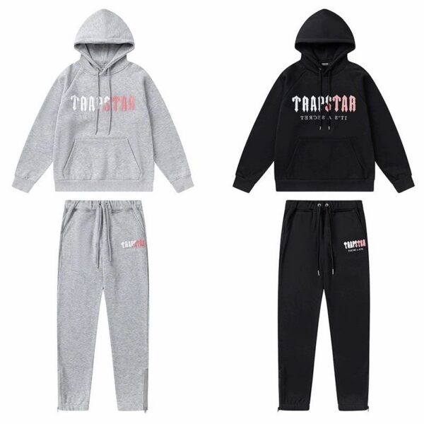 Trapstar Classic Gradient Hoodie Tracksuit Black/Grey OKLU20261720