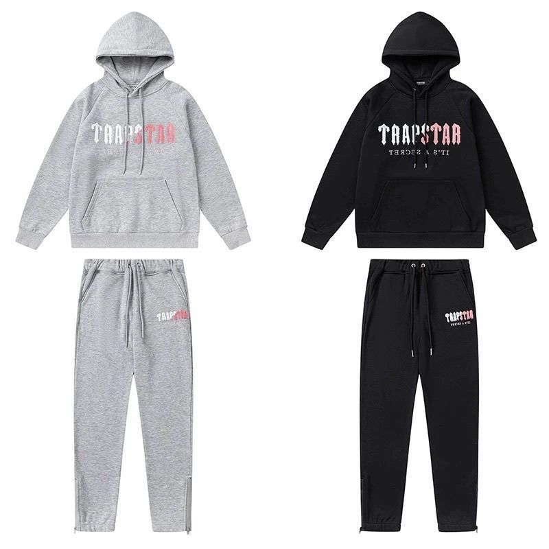 Trapstar Classic Gradient Hoodie Tracksuit Black/Grey OKLU20261720
