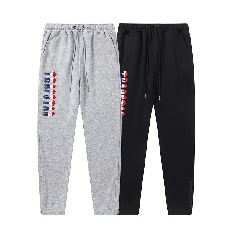 Trapstar letter gradient Hoodie casual set black/gray OKLU20261721