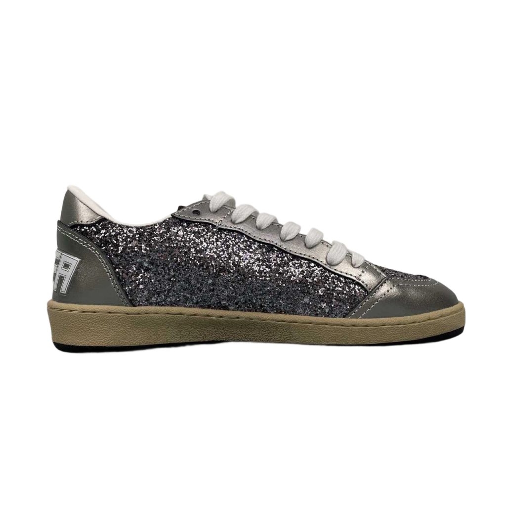 Golden Goose Ball‑Star Black‑Silver Glitter Sneakers OKLU2026172