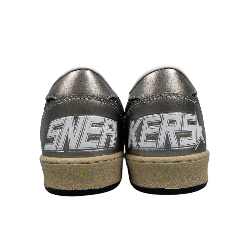 Golden Goose Ball‑Star Black‑Silver Glitter Sneakers OKLU2026172
