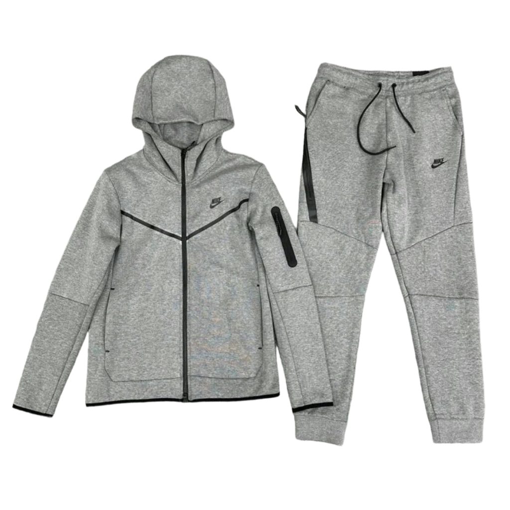 Nike Sportswear Tech Fleece Full Zip Hoodie&Joggers Set Grey OKLU20261734