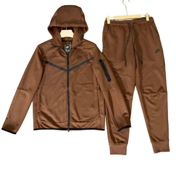 Nike Sportswear Tech Fleece Full Zip Hoodie&Joggers Set Coffee OKLU20261735