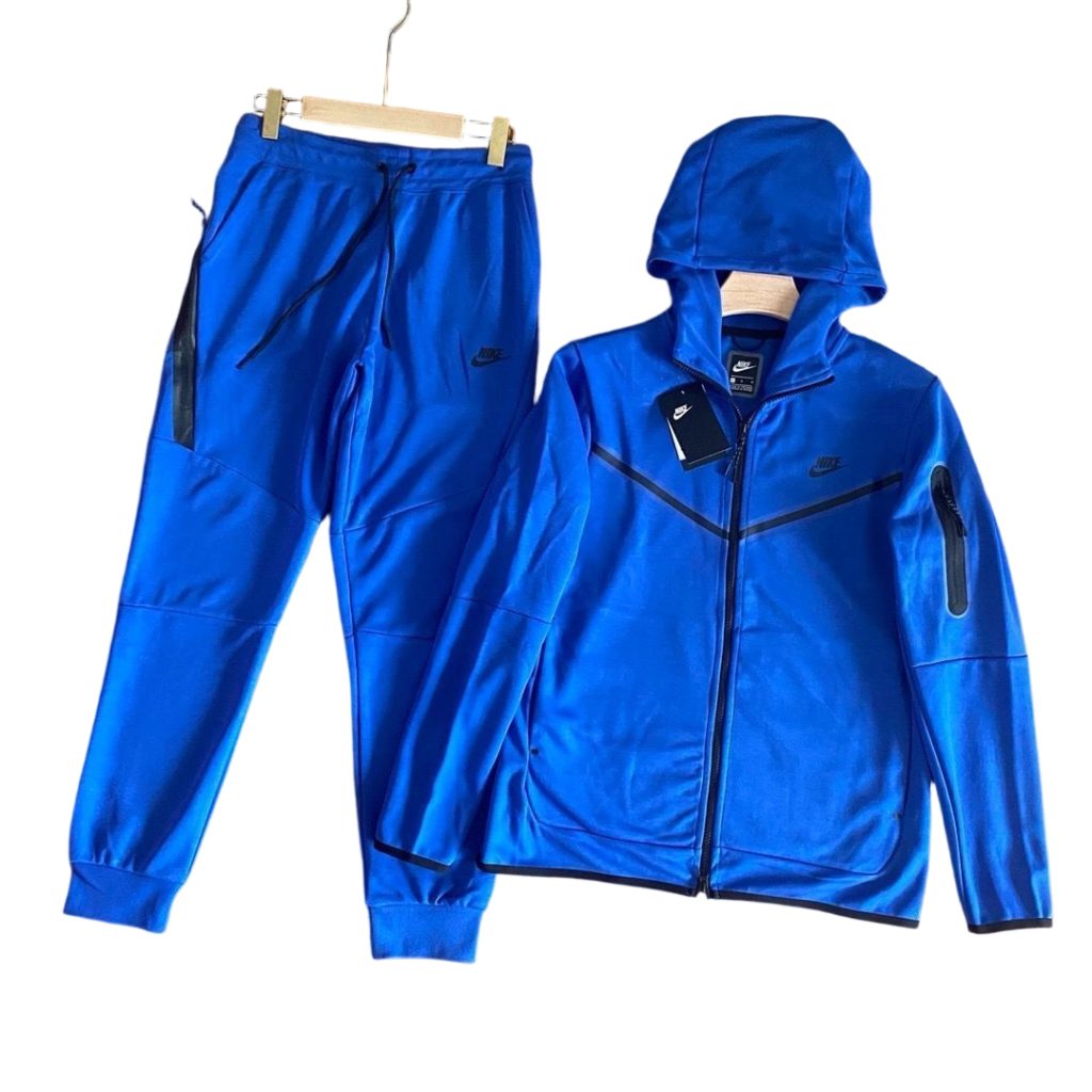Nike Sportswear Tech Fleece Full Zip Hoodie&Joggers Set navy blue OKLU20261737