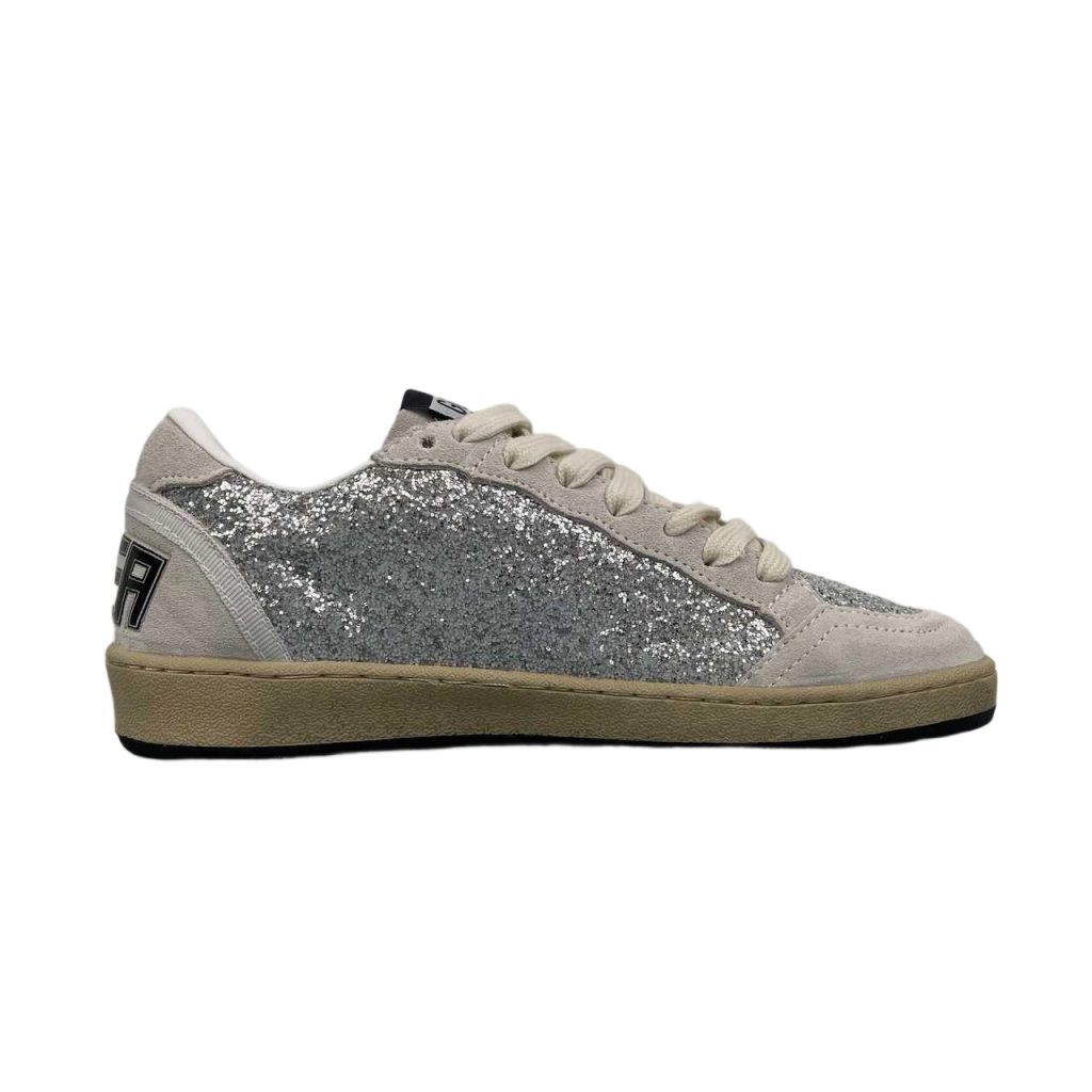 Golden Goose Ball‑Star Silver‑Grey Glitter Sneakers OKLU2026173