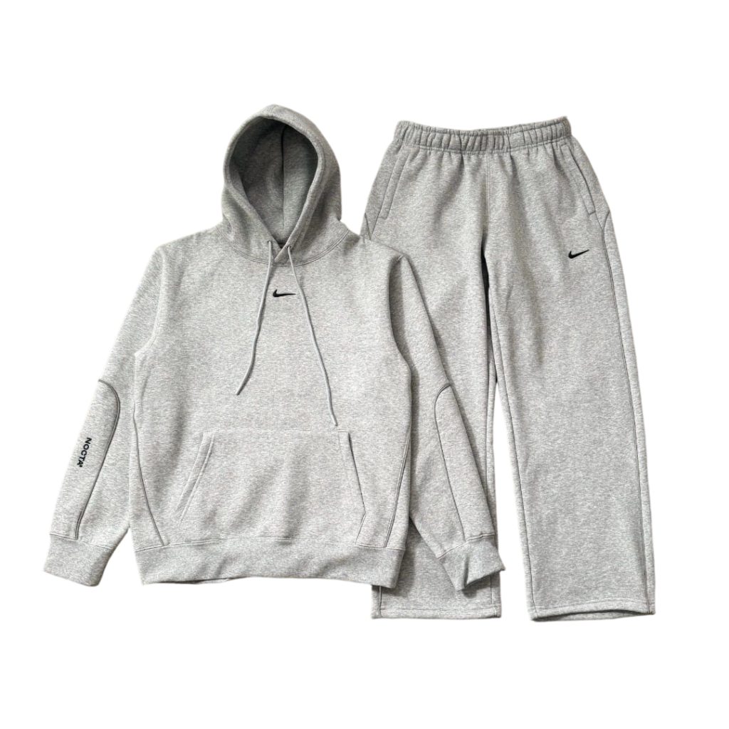 Nike Duck Series Joint Sportswear Hoodie Set Grey OKLU20261740