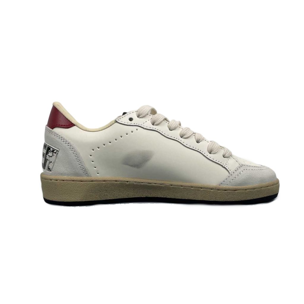 Golden Goose Ball‑Star Light Grey Star Burgundy Heel OKLU2026174