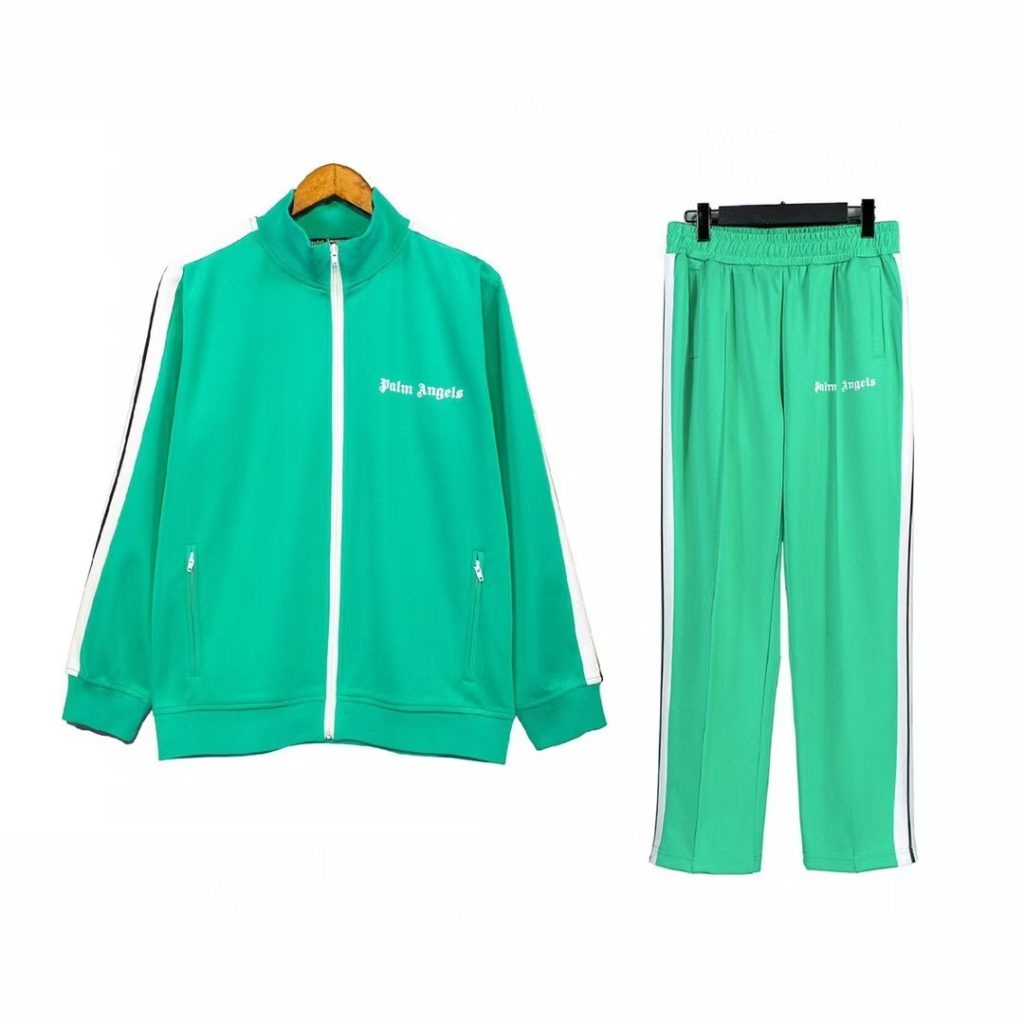Palm Angels Zip Up Classic Track Jacket&Pants Set Green OKLU20261753