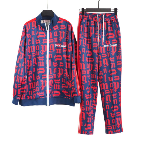 Palm Angels Zip Up Classic Track Jacket&Pants Set Red OKLU20261759